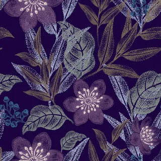 花卉唯美手绘花朵面料纹理手机壳布料面料印花服装矢量图案素材