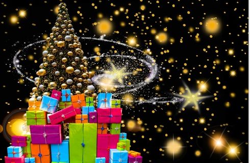 圣诞节冬天风景背景