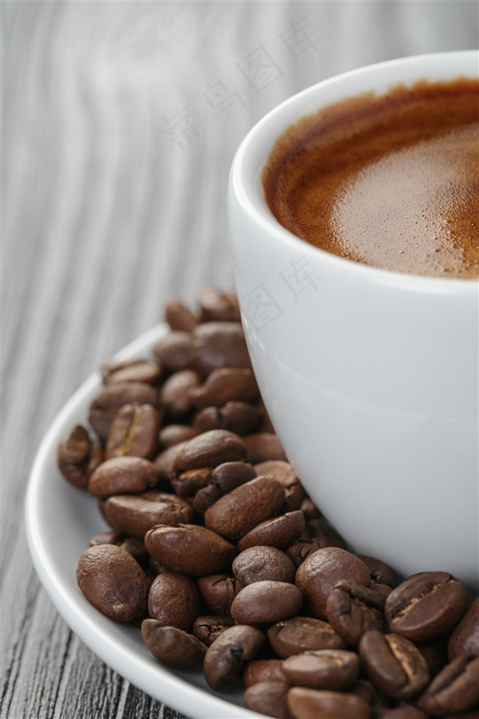 精美的香浓咖啡特写图片