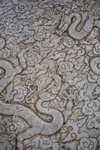 传统吉祥龙纹浮雕背景