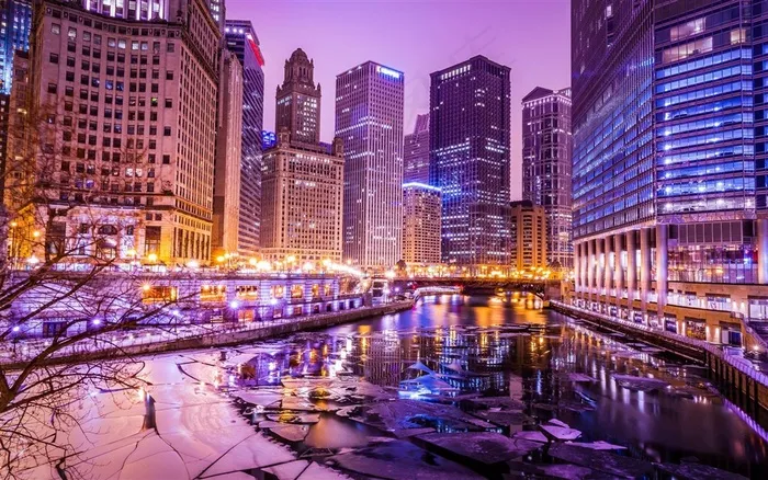 美国伊利诺伊州城市风景摄影图