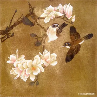 花鸟树枝中式画 花鸟树枝中式画