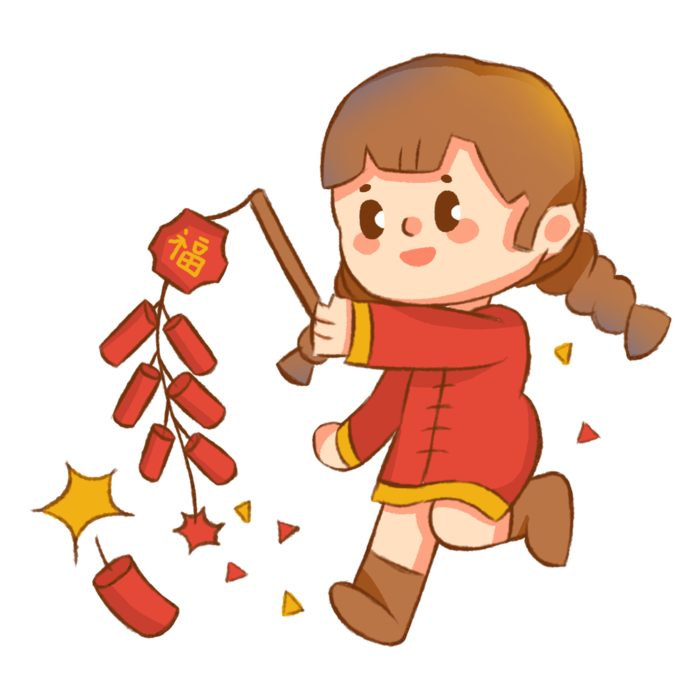 2022虎年新春喜庆欢喜放鞭炮