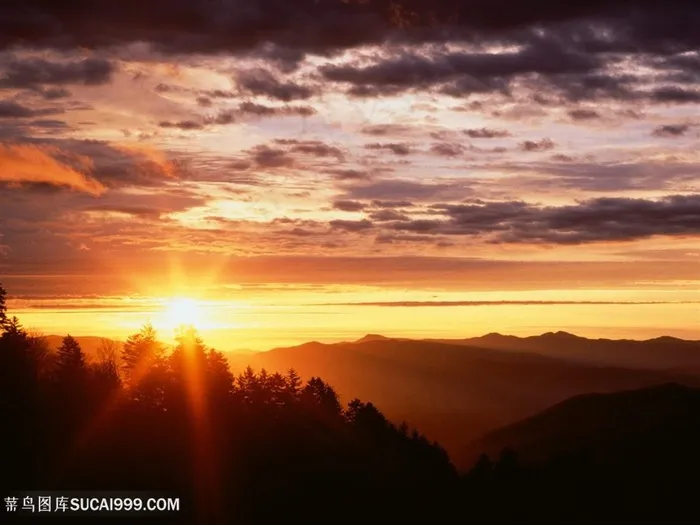 黄昏晚霞美景壁纸