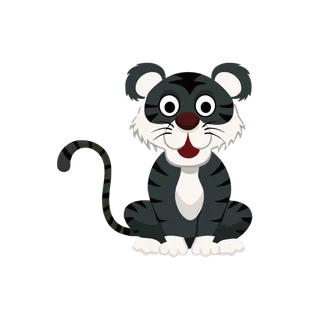 卡通小老虎PNG免抠插画素材可爱动物老虎插画贴图PNG免抠设计素材