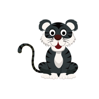 卡通小老虎PNG免抠插画素材可爱动物老虎插画贴图PNG免抠设计素材