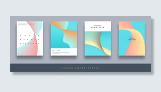 黄色渐变条纹渐变画册