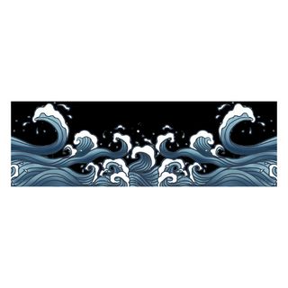 中国风国潮插画海浪波浪背景装饰浪花图案元素