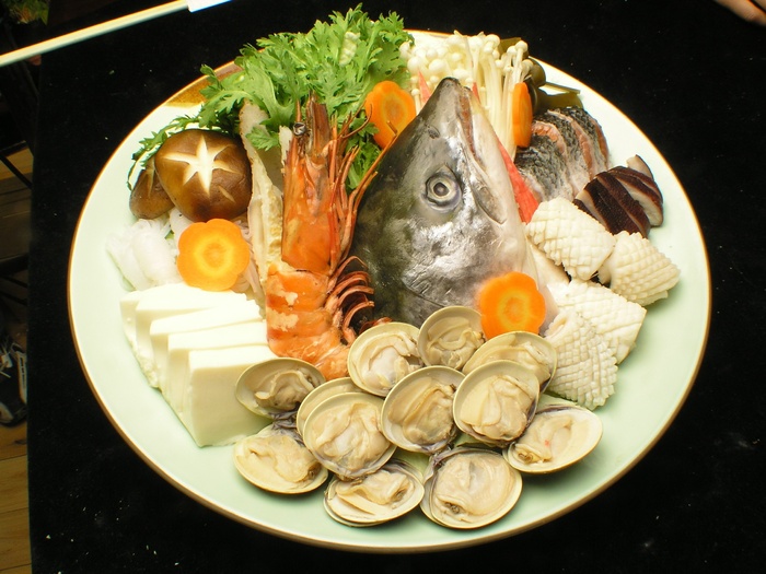 火锅菜品配菜海鲜火锅鱼头火锅海鲜拼盘