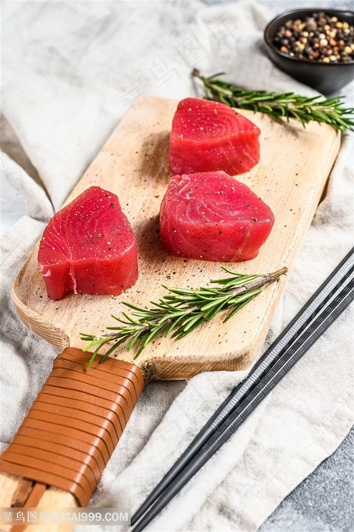 美味心形金枪鱼高清图片