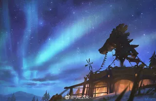 绿色极光壁纸图片