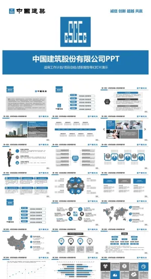 中国建筑股份有限公司PPT模板预览图