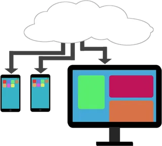 互联网云卡通科技kv主视觉素材