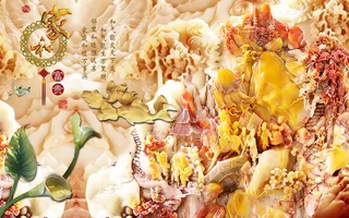 雕塑玉雕背景风景