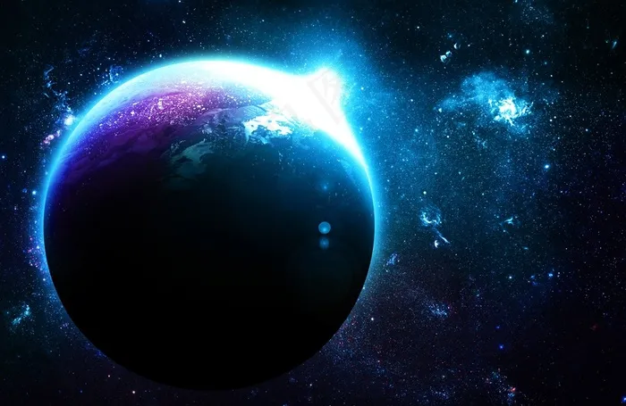 蓝色神秘宇宙星球高清图片