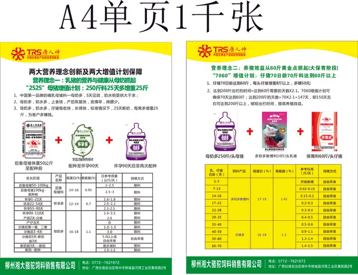 饲料宣传单源文件设计开业彩页cdr矢量模版下载