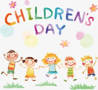 手绘卡通小朋友