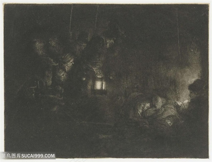 黑色时尚建筑装饰画