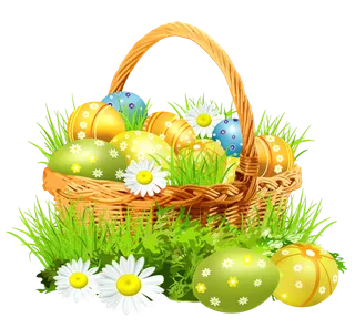 复活节花环彩蛋兔子的可爱形象插画元素