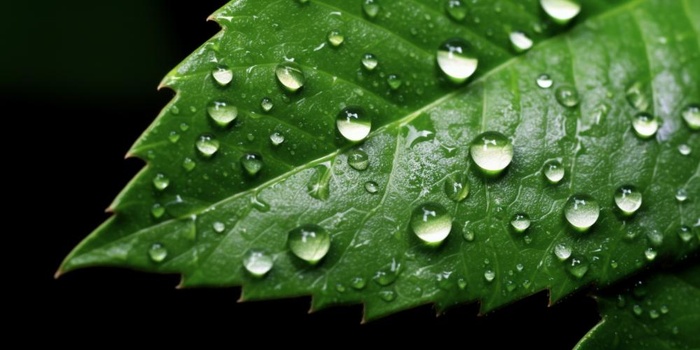露珠绿叶摄影背景