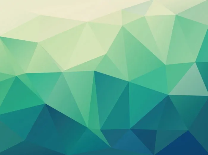 蓝绿色立体三角形背景素材