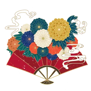 国潮仙鹤插画免扣素材设计素材