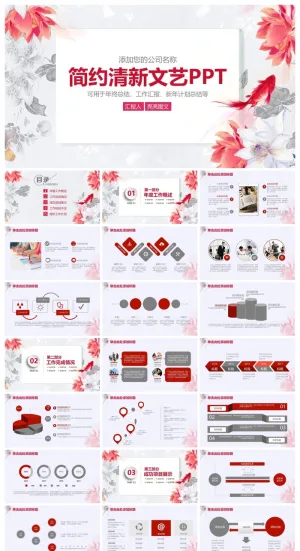 工作汇报 年终总结精美ppt模板预览图