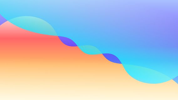 极简剪纸波浪弥散光渐变背景图