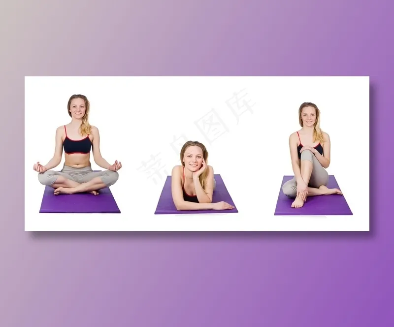 三个瑜伽美女