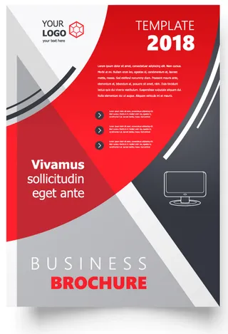 包装宣传册设计模板传单页抽象商务宣传册A4模板创意封面趋势宣传