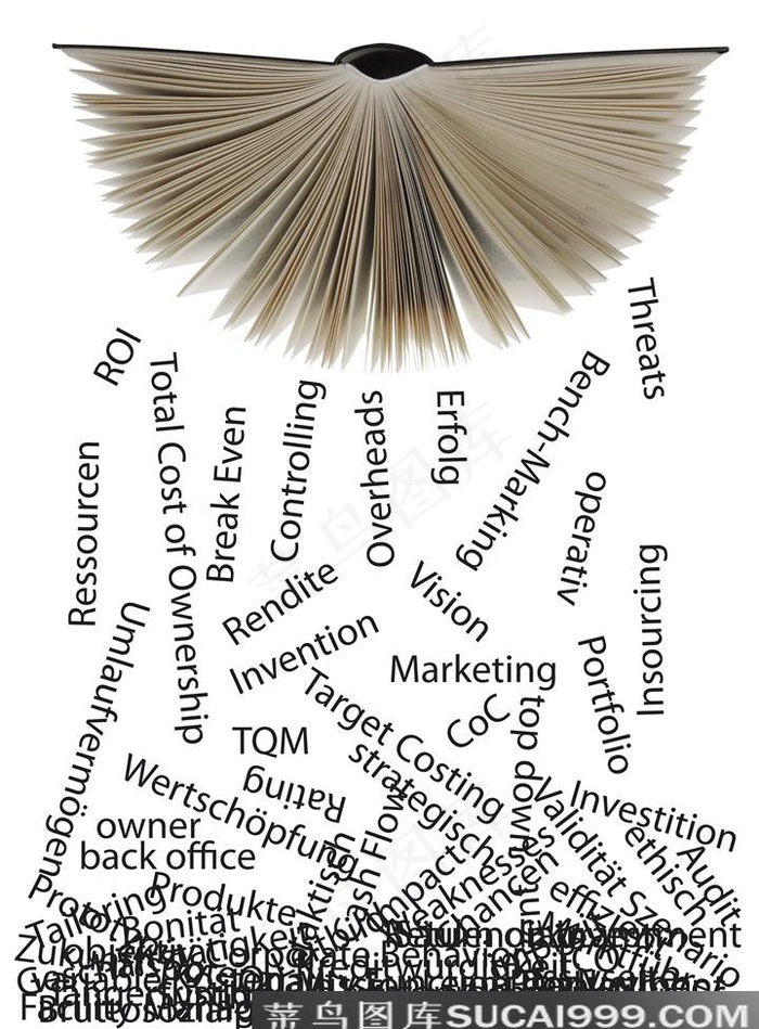 动感字母和书本高清素材图片