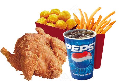 手扒鸡 鸡米花＋薯条＋可乐2