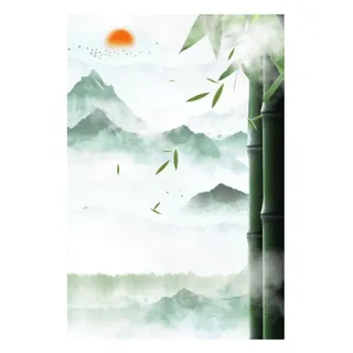 竹韵海报背景
