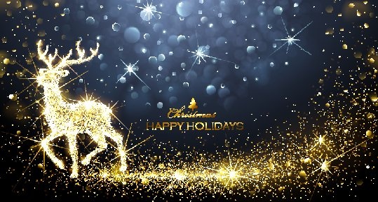 圣诞节圣诞树圣诞老人闪亮装饰电商促销折扣海报