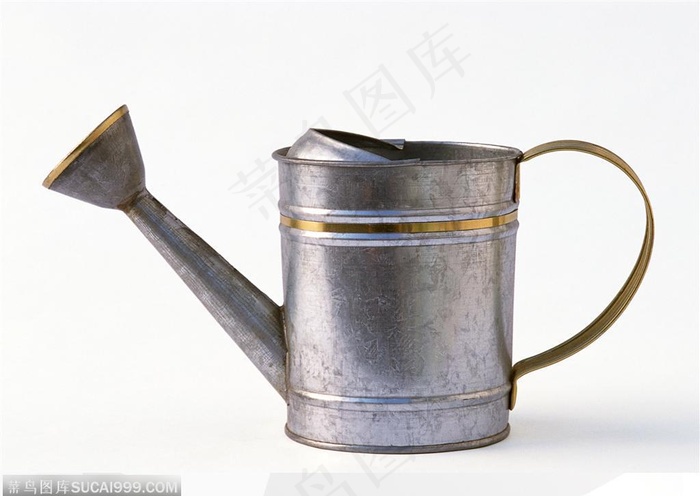 园艺工具-斜放的晒水壶
