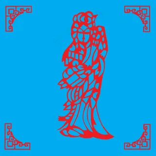 古风人物剪纸 剪纸风元素