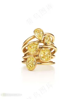 黄色钻石戒指背景素材 黄色钻石戒指背景素材