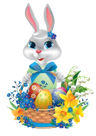 复活节装饰元素插画可爱清新风格贴纸(9)