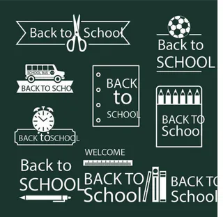 免抠白色返校标签