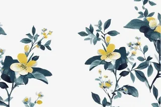 中国风简约淡雅蓝色枝叶背景