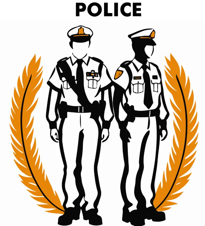 矢量插画风警察素材ai矢量模版下载