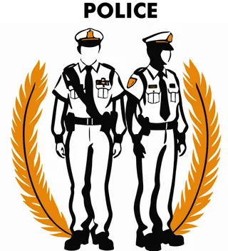 矢量插画风警察素材