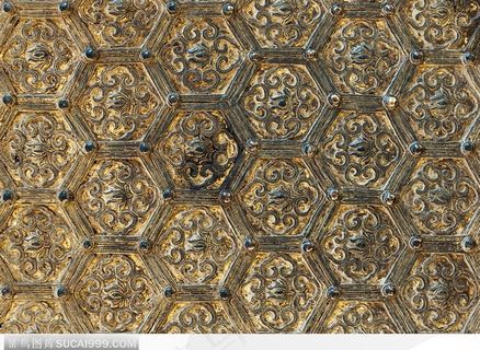 中华传统工艺-格子花纹特写