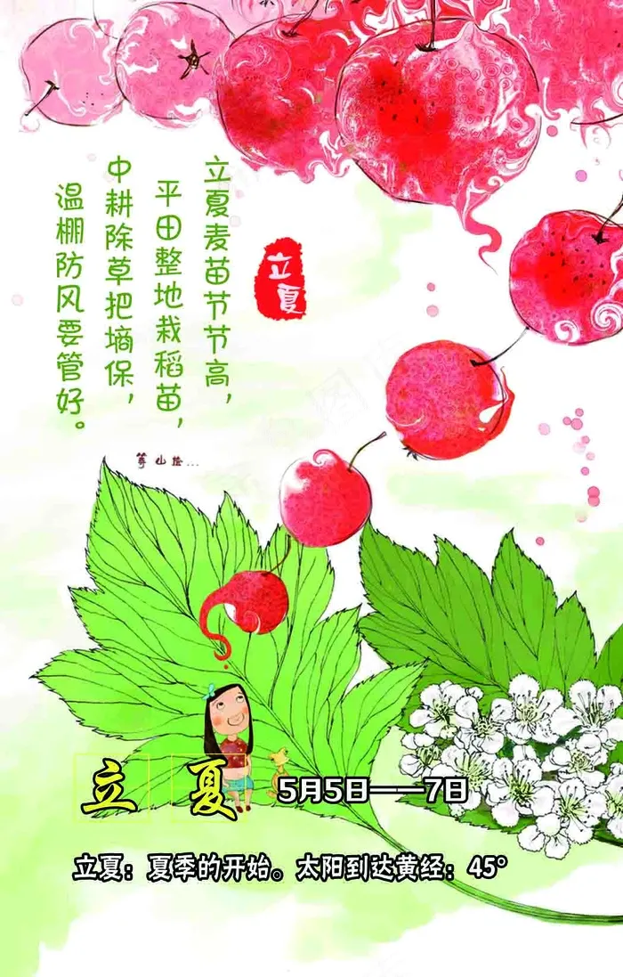 二十四节气立夏psd模版下载