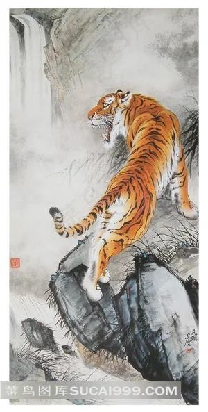 上山虎绘画图片