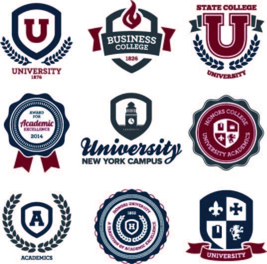 免抠标签纹章矢量