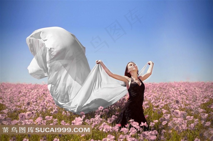 野外花园美女图片