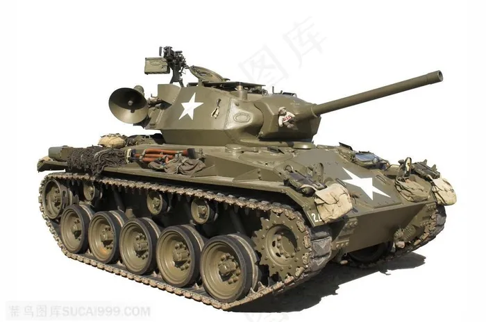 有五角星标志的二战坦克