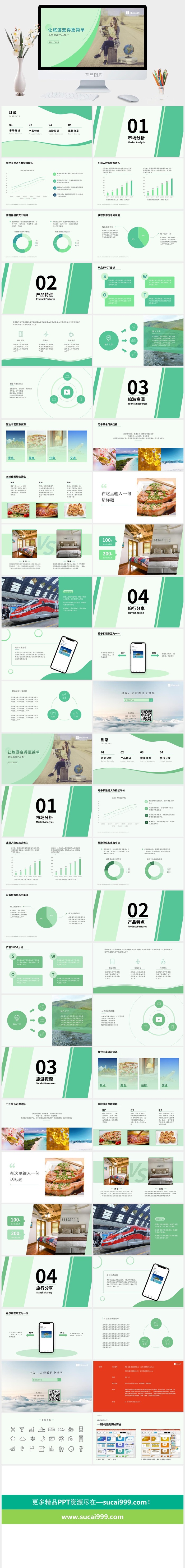 让旅游变的更简单——新型旅游产品推广ppt模板
