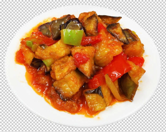 红烧茄子免扣素材psd模版下载